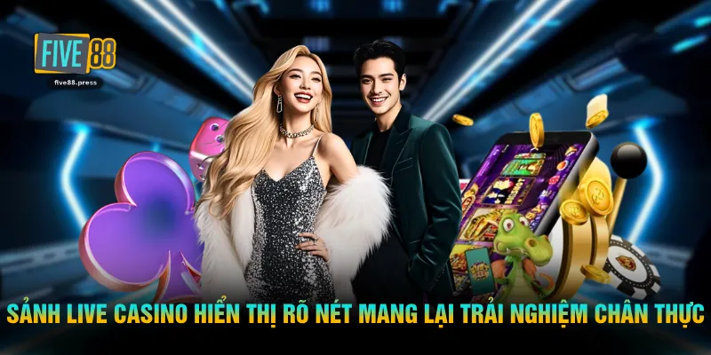 Sảnh live casino hiển thị rõ nét mang lại trải nghiệm chân thực